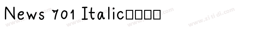 News 701 Italic字体转换